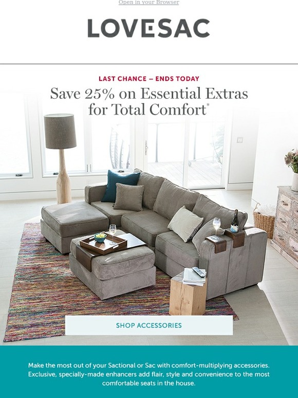 LoveSac Accessories that are necessities. Milled