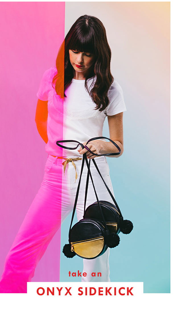 sidekick crossbody circle bag - onyx