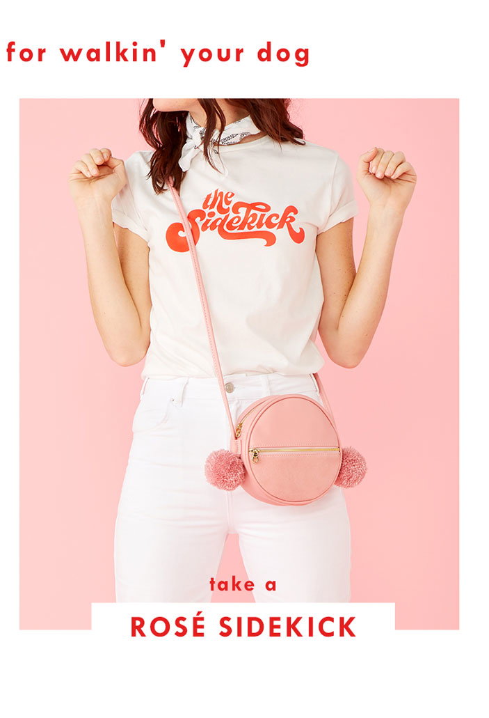 sidekick crossbody circle bag - rosé