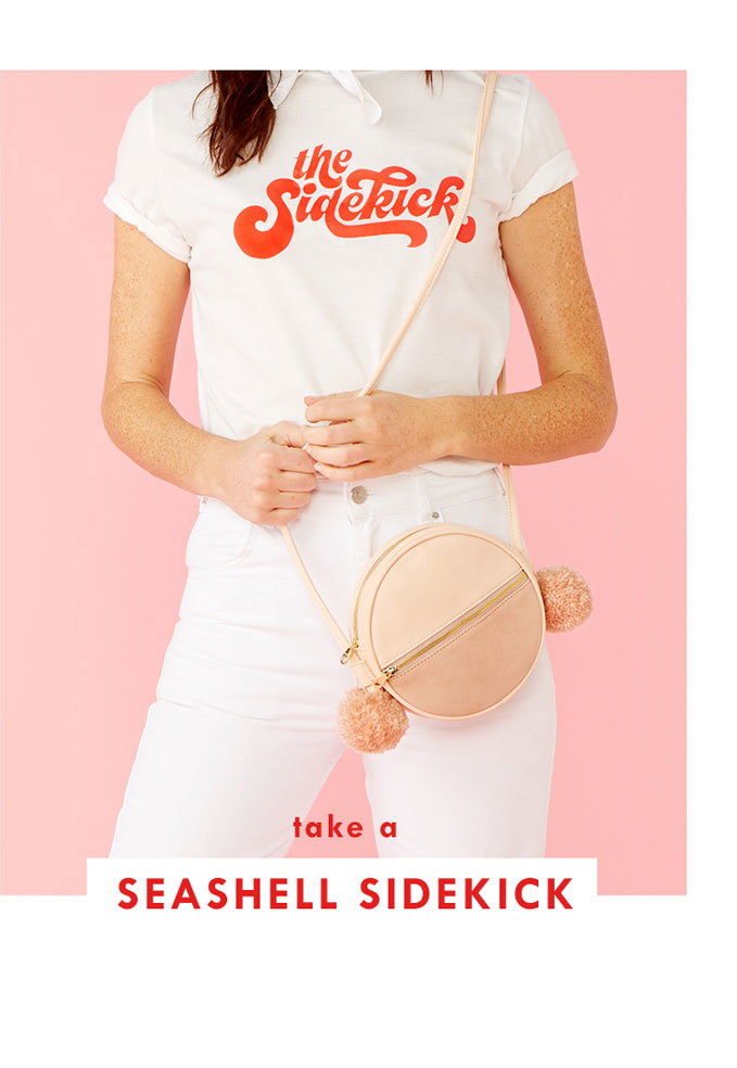 sidekick crossbody circle bag - seashell