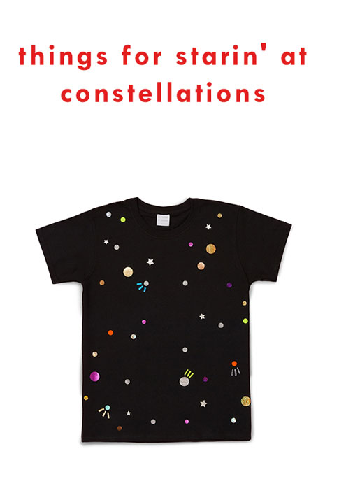 black confetti tee