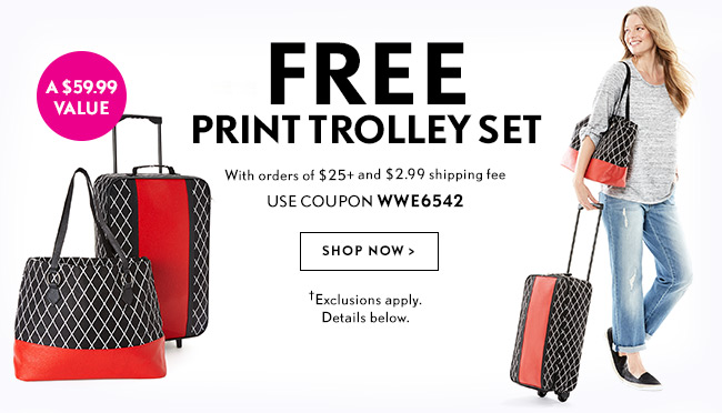 woman within free trolley set