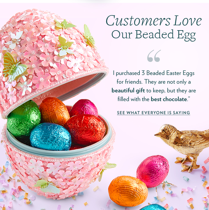 Godiva It's Here Our NEW GODIVA Beaded Easter Egg + FREE Gift for You