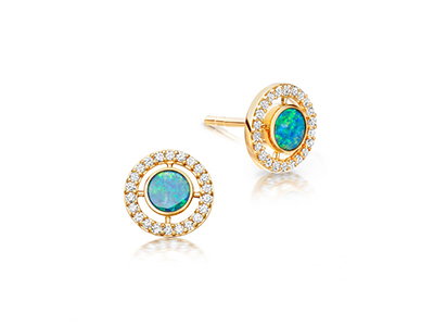 Opal Mini Icon Aura Stud Earrings