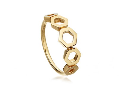 Plain Honeycomb Ring