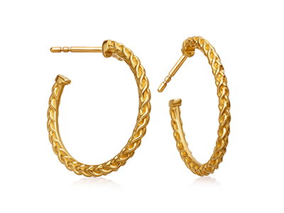 Medium Spiga Hoop Earrings