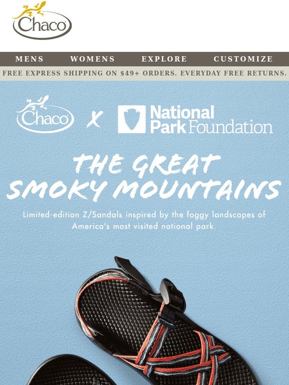 Chaco Great Smoky Mountains Inspired Z Sandals Milled