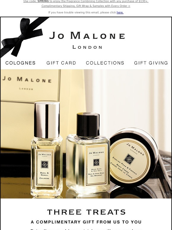 Jo Malone London A Trio of Scents, With Our Compliments Milled