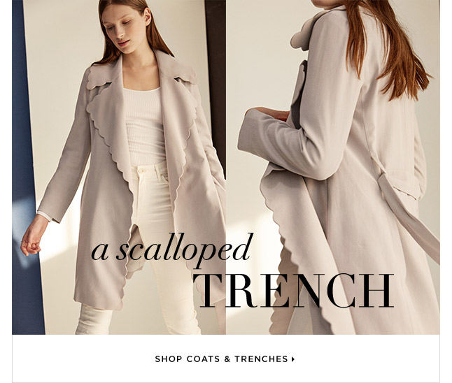 club monaco scalloped trench