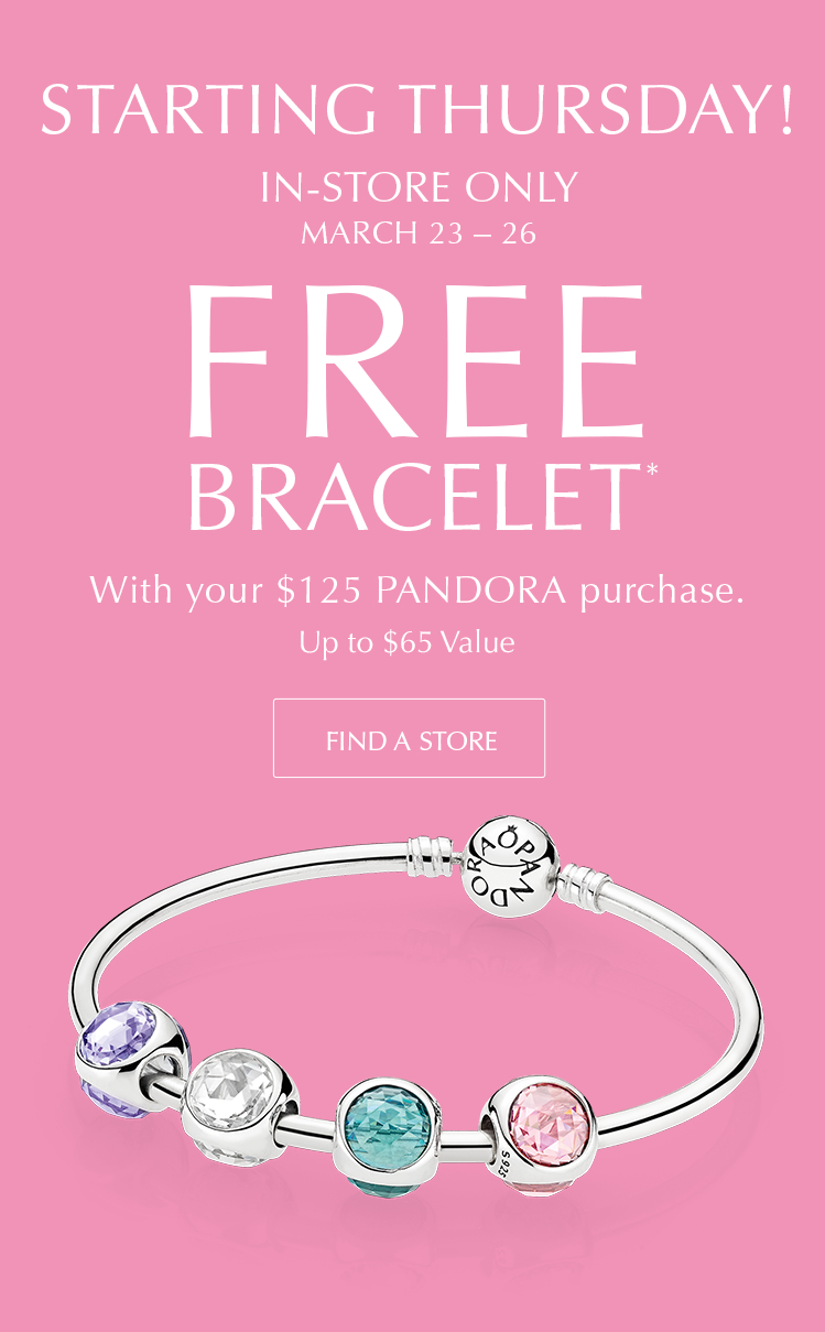 Pandora spend 125 get clearance free bracelet