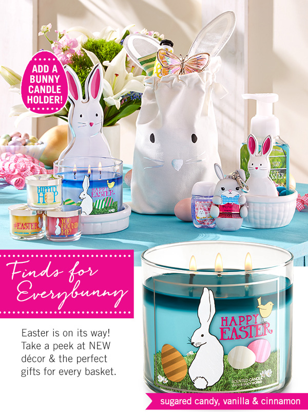 bath and body works bunny candle holder