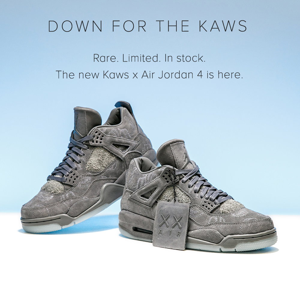 The Kaws x Jordan 4 Retro is here 