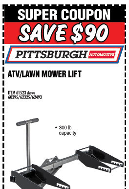 Harbor freight deals atv lift coupon