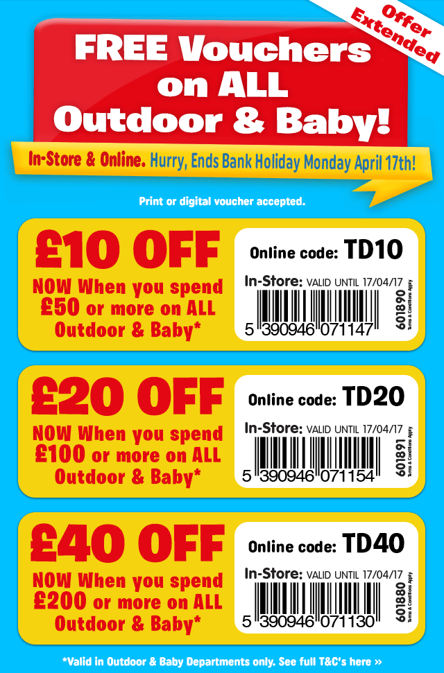 Smyths Toys HQ: FREE £40 OFF Voucher On ALL Outdoor & Baby Now Extended ...