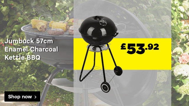 Jumbuck 57cm Enamel Charcoal Kettle BBQ