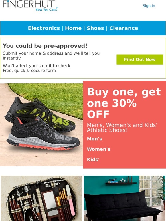 Fingerhut Fingerhut Buy one, get one 30 OFF Athletic Fingerhut Fingerhut Buy one, get one 30 OFF Athletic