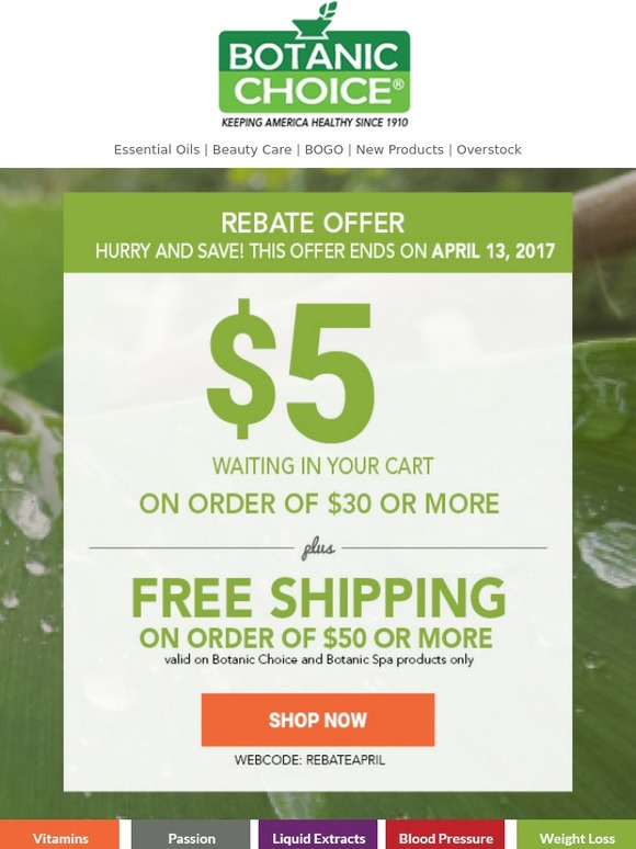 Botanic Choice: Don’t forget to redeem your rebate, see inside! | Milled