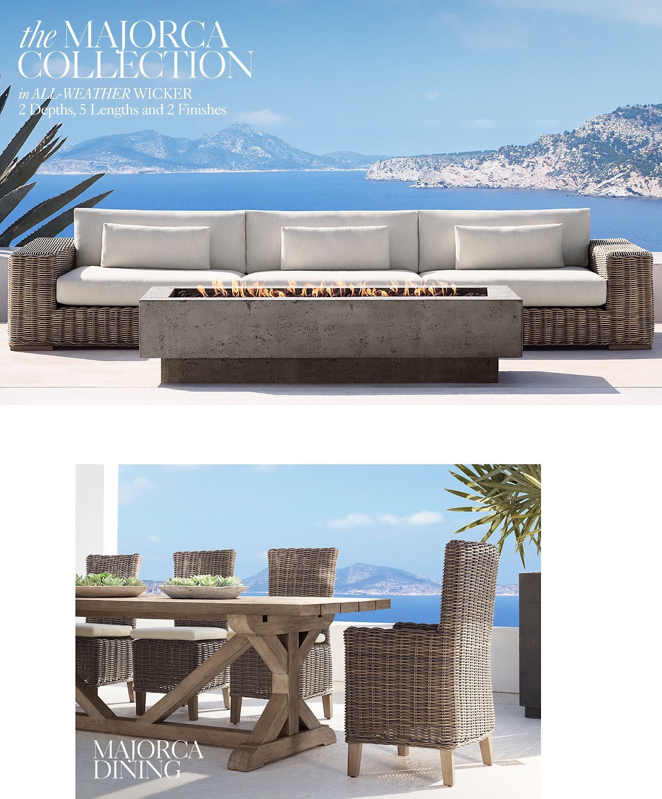 Restoration Hardware Explore the Marbella Outdoor Collection Milled