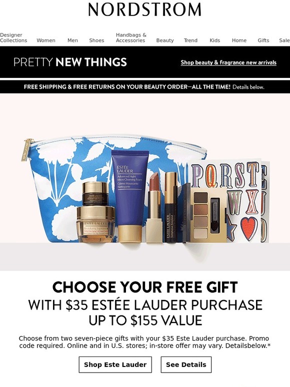 Nordstrom Choose your free Estee Lauder 7piece gift with purchase