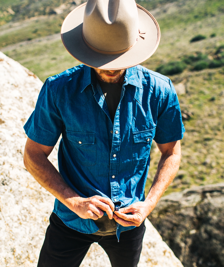 iron and resin cowboy hats