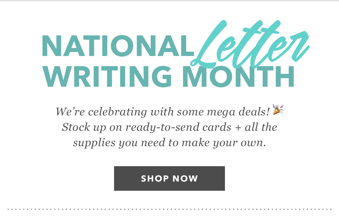 Studio Calico It's National Letter Writing Month! Milled