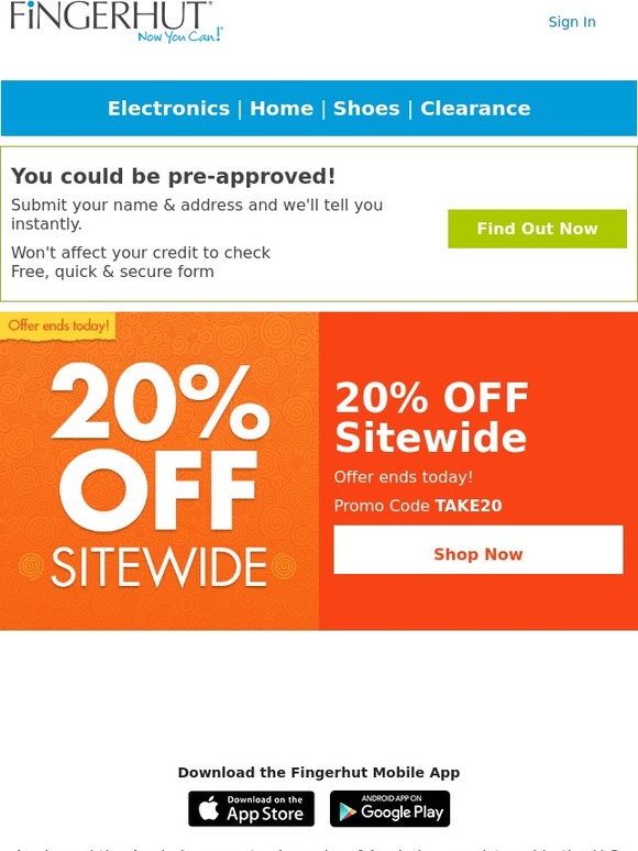 Fingerhut Fingerhut Last Chance 20 OFF SITEWIDE Milled