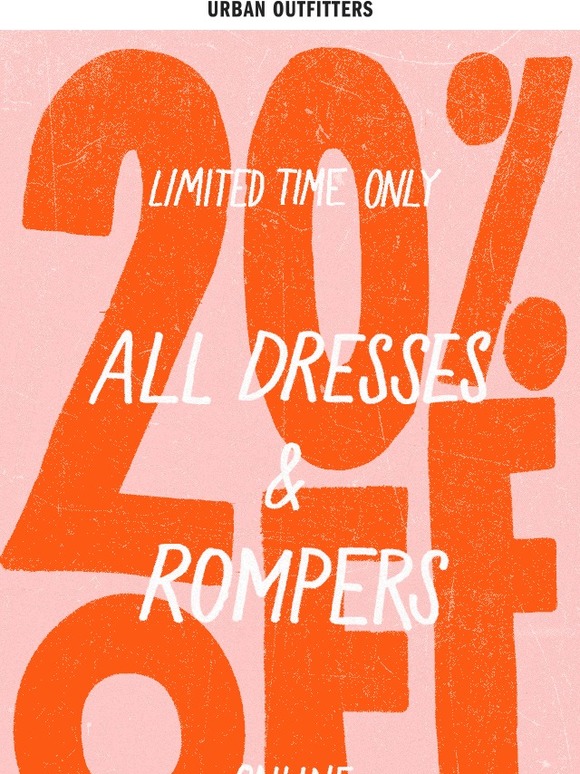 Urban Outfitters 20 OFF Dresses + Rompers FREE Shipping Milled