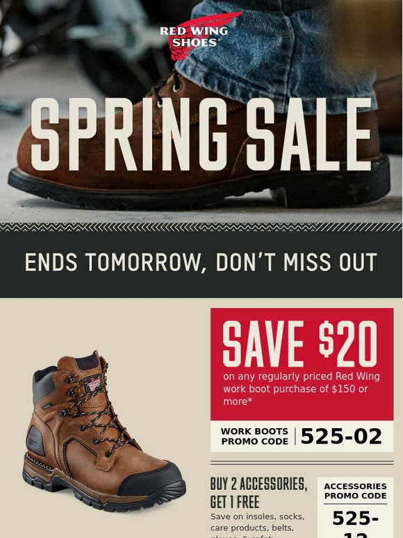 Red Wing Shoes Sale Ends Sunday Redeem Your 20 Coupon Today! Milled