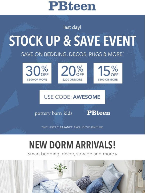 PBteen You've unlocked up to 30 off (code inside) + NEW dorm styles
