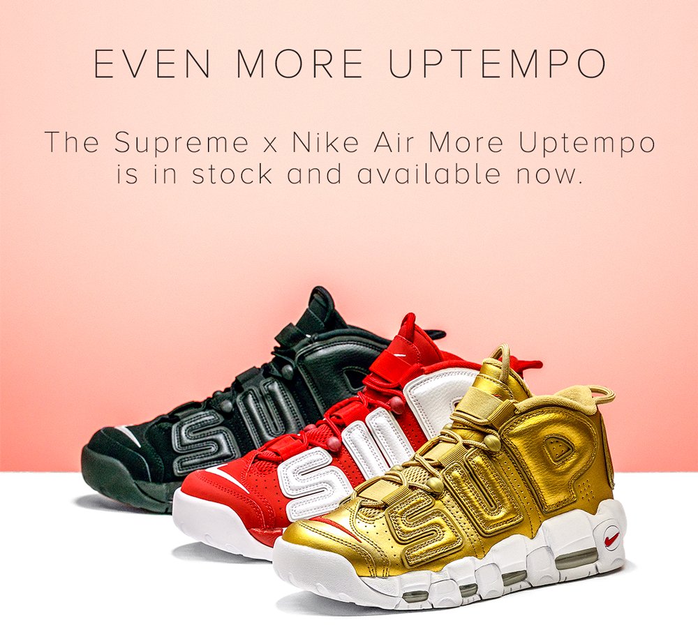 Buy Supreme Air More Uptempo Supreme - Suptempo - Stadium Goods