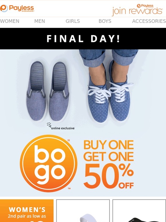 payless bogo 2018