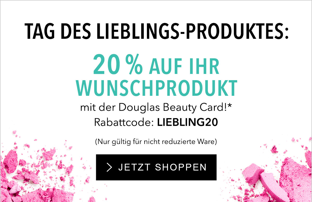 20 % auf Ihr Wunschprodukt mit der Douglas Beauty Card*