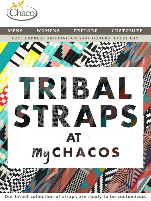 Chaco 60 New Tribal Strap Designs Milled