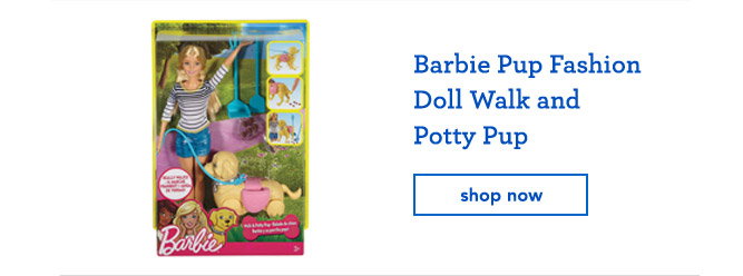 Barbie Pup Fashion Doll Walk and Potty Pup