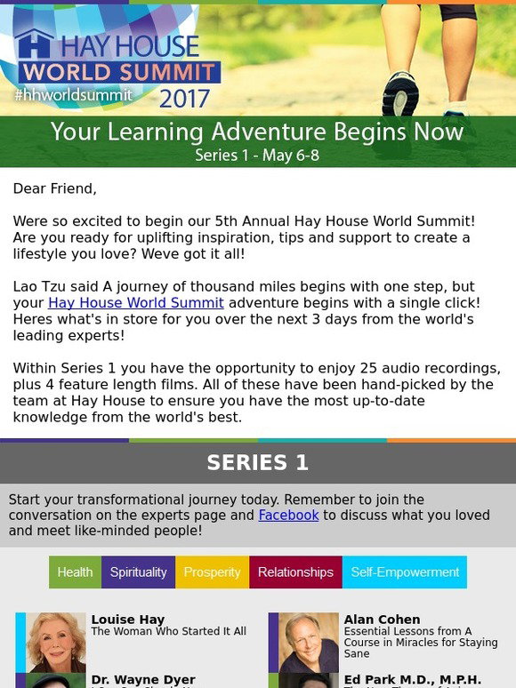Hay House, Inc. The Hay House World Summit Starts NOW! Milled