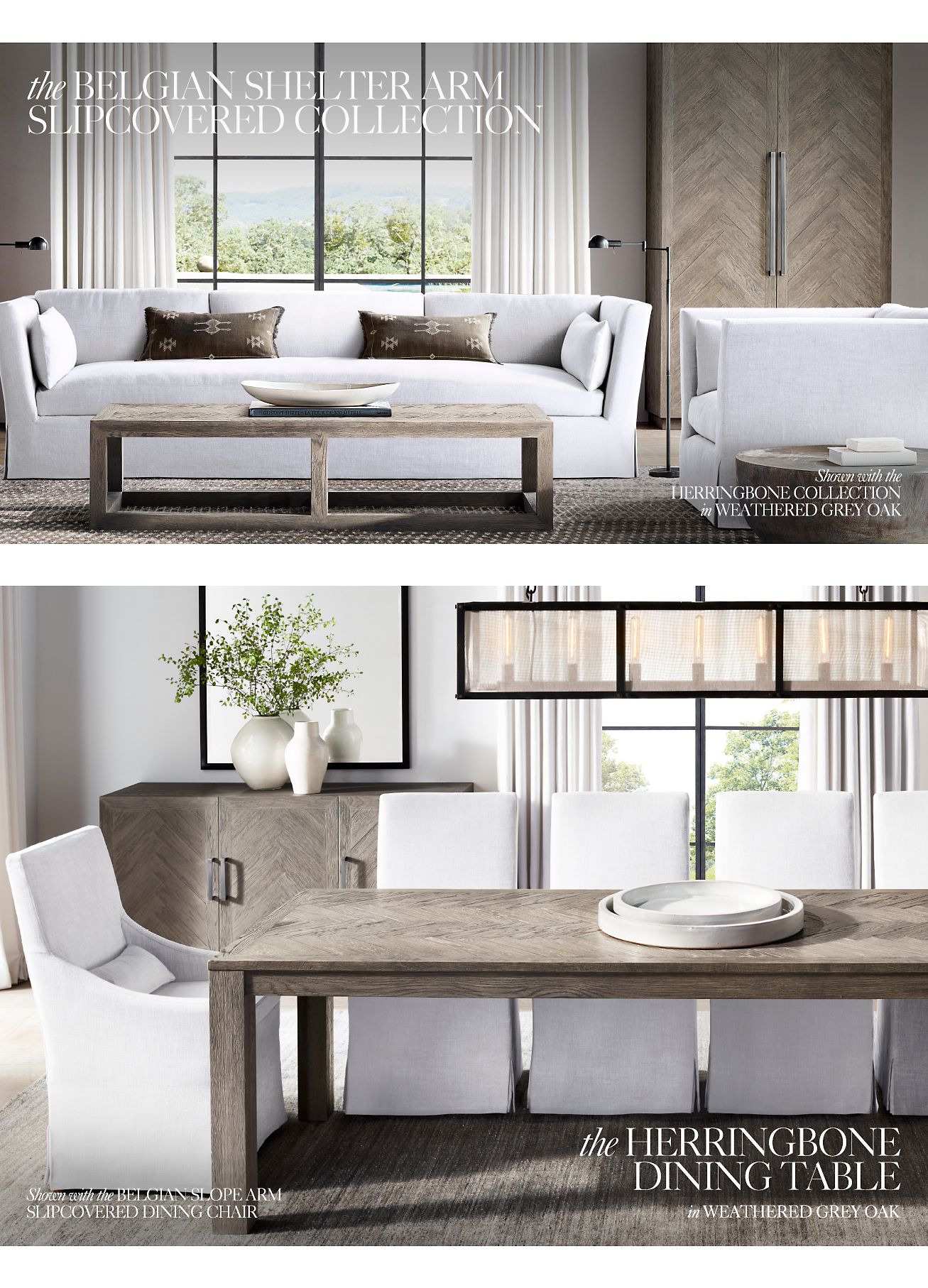 Restoration Hardware The Herringbone Collection. Designed by Theo