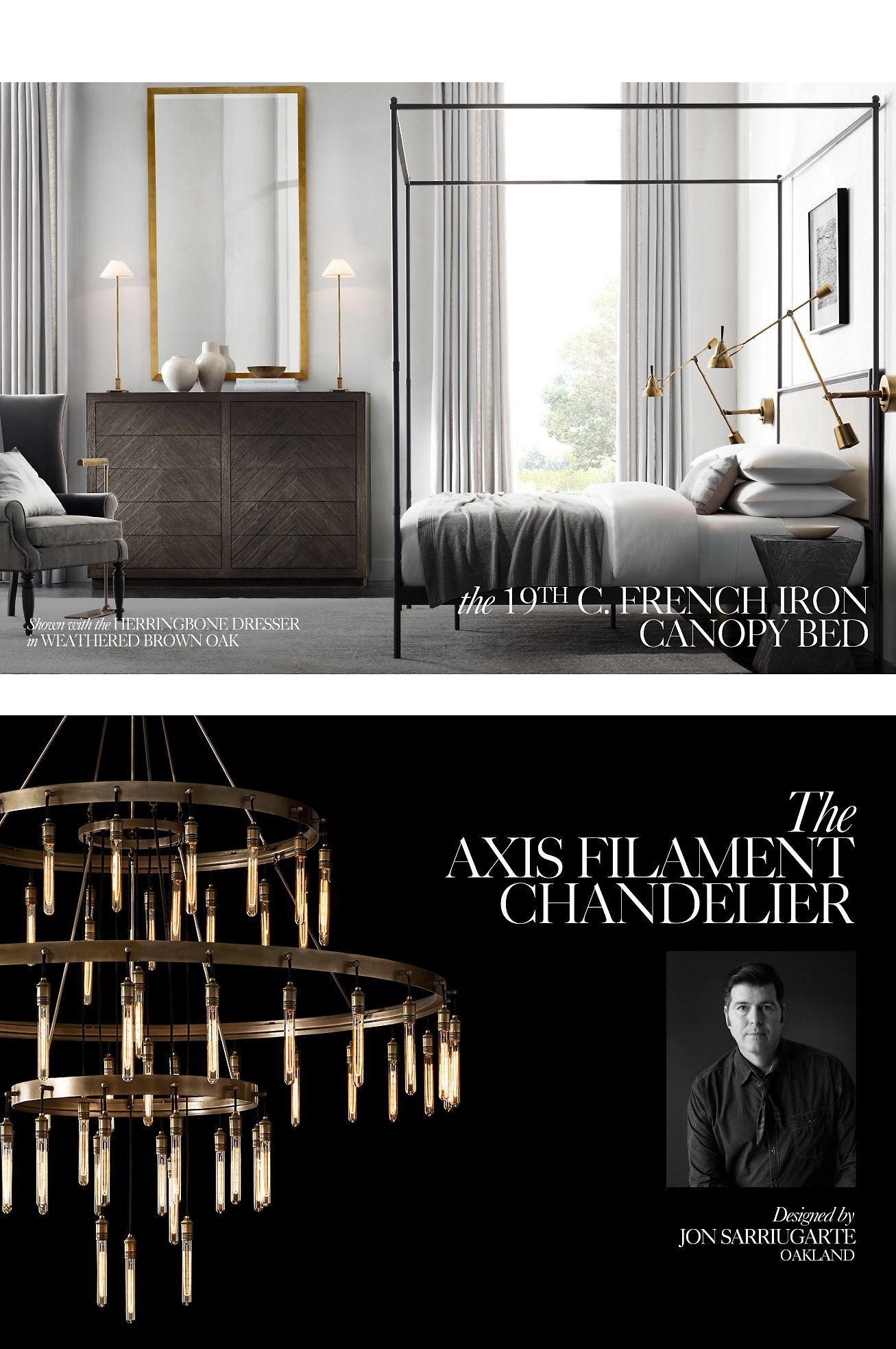 Restoration Hardware The Herringbone Collection. Designed by Theo