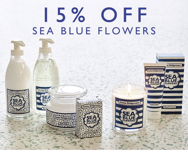 15% OFF SEA BLUE FLOWERS