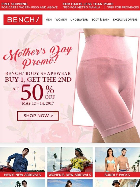 Bench Lifestyle Clothing Mother S Day Exclusive Buy 1 Shapewear Get The 2nd At 50 Off Milled