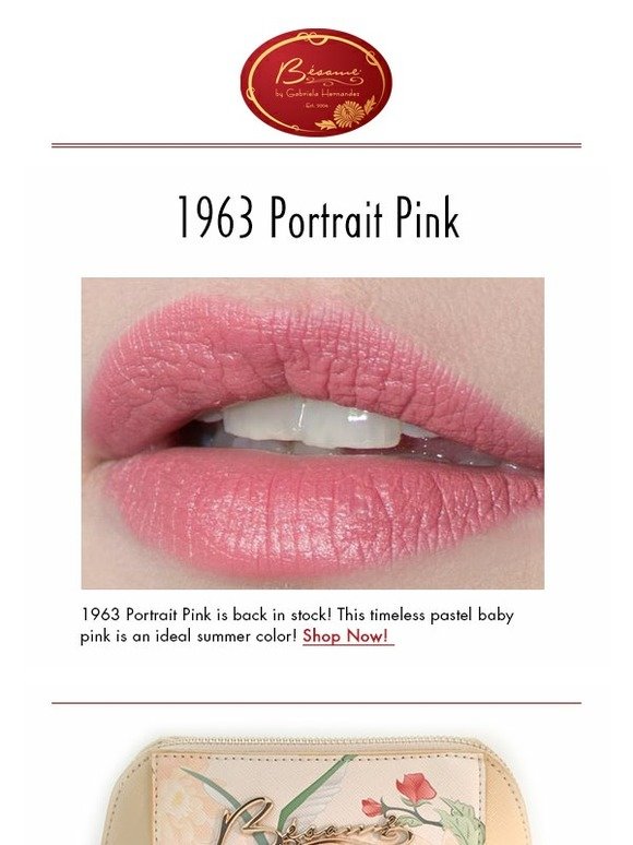 besame portrait pink lipstick