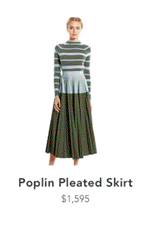 Poplin Pleated Skirt