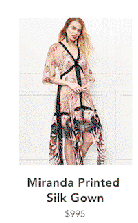 Printed Silk Gown