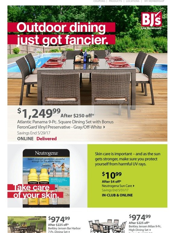 BJs Wholesale Club Save on outdoor furniture, swing sets and more Milled