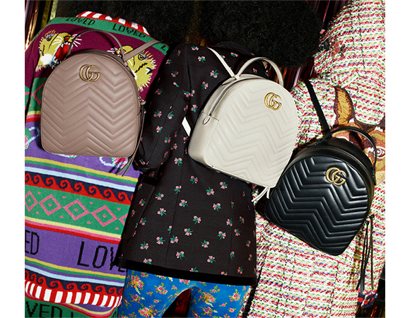 gucci marmont quilted leather backpack