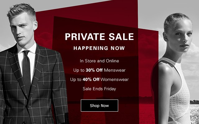 Hugo Boss: Happening Now: HUGO BOSS Private Sale | Shop Sale |