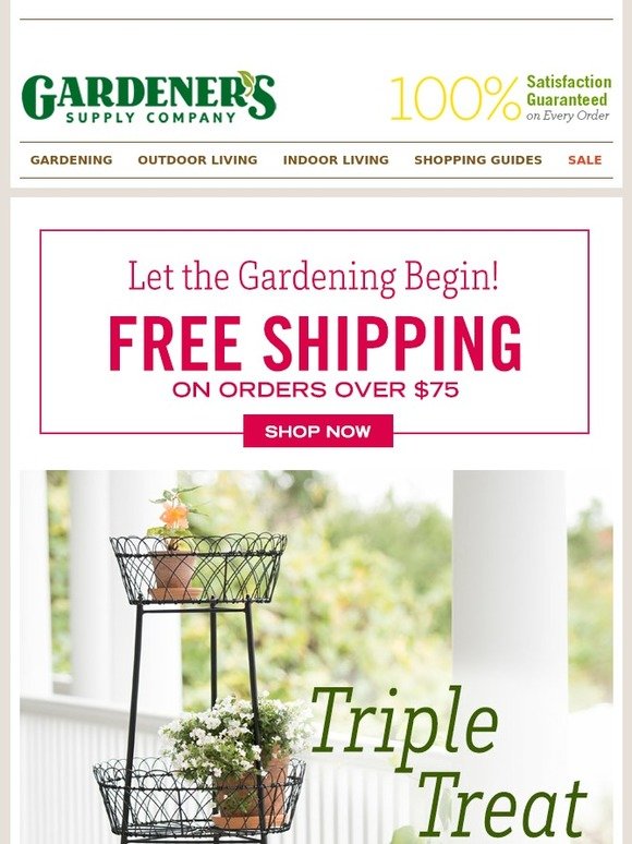 Gardener's Supply Company Go Ahead, Show Off! Free Shipping Starts