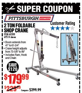 Featured image of post Harbor Freight 2 Ton Engine Hoist Coupon Get 10 off your entire purchase when you open a new account