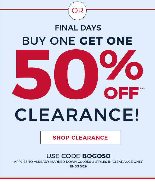 BOGO CLEARANCE BOGO CLEARANCE