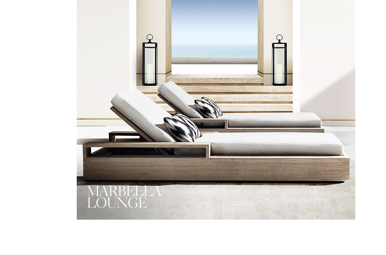 Restoration Hardware The Marbella Outdoor Collection in Handcrafted