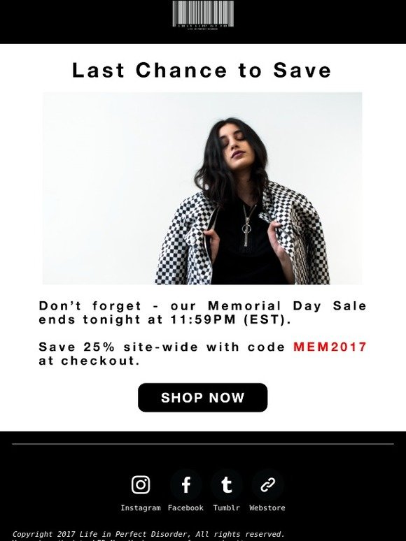 Last Chance to Save